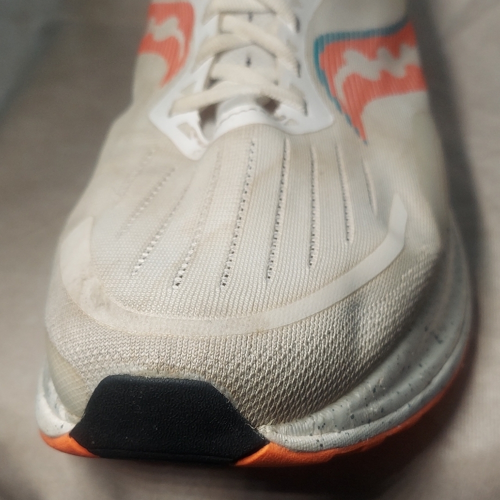 Saucony Tempus Men's Running Shoes Size 15 White ViZiOrange Stability Sneakers - Picture 11 of 14